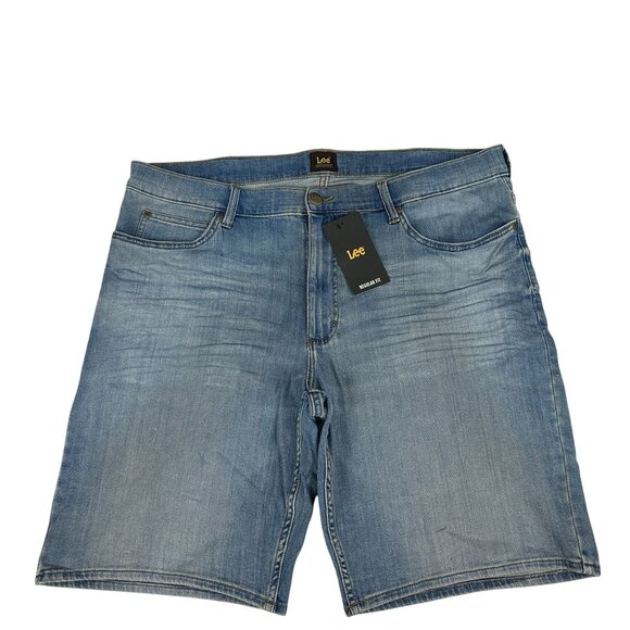 Lee Mens Regular Fit Size 38 Denim Shorts Mid Wash Venturized Stretch Fabric New - Picture 1 of 7